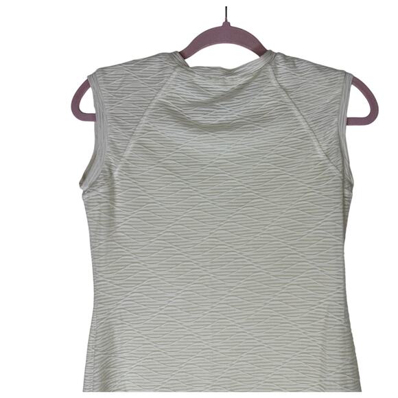 Sharagano Ivory Textured Sleeveless Stretchy Sheath Casual Mini Dress Size 4 - Picture 5 of 9